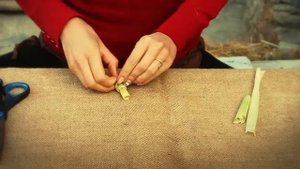 Овечка из сена