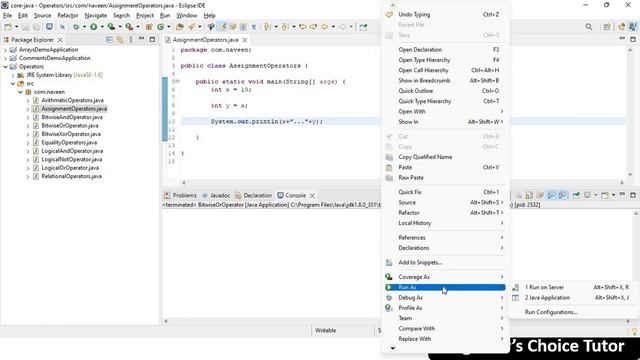 Assignment Operators in Java | Java Programming Language | Java