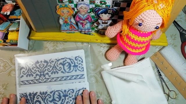 4. Вышивальный эксперимент. Что я делаю с остатками ниток от наборов. смотреть онлайн