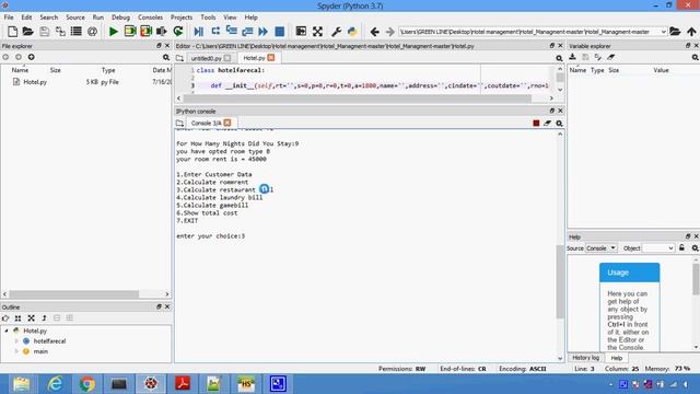 Hotel Management Systems in Python