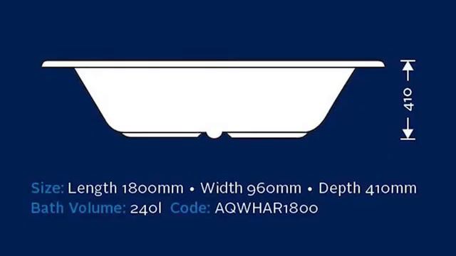 Arena White Built-in Oval Bath - 1800 x 960mm AQWHAR1800 смотреть онлайн