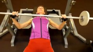 Жим штанги лёжа 30 кг