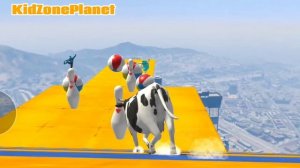 Animal cow jump - cow cartoon