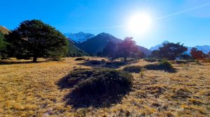 Wind sound of Mountains and a Beautiful Autumn landscape