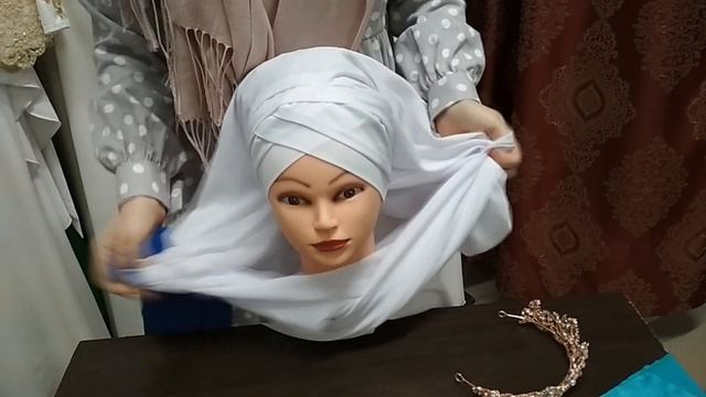 КАК ОДЕВАТЬ ГОТОВЫЙ МУСУЛЬМАНСКИЙ ПЛАТОК НА НИКАХ | СВАДЕБНЫЙ ПЛАТОК | ОБУЧЕНИЕ!