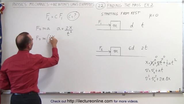 Physics 4.1 Newton's Laws Examples (22 of 25) Finding the Mass: Ex.2 смотреть онлайн