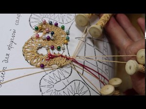 Плетение на коклюшках. Урок 11. Скань сбоку.