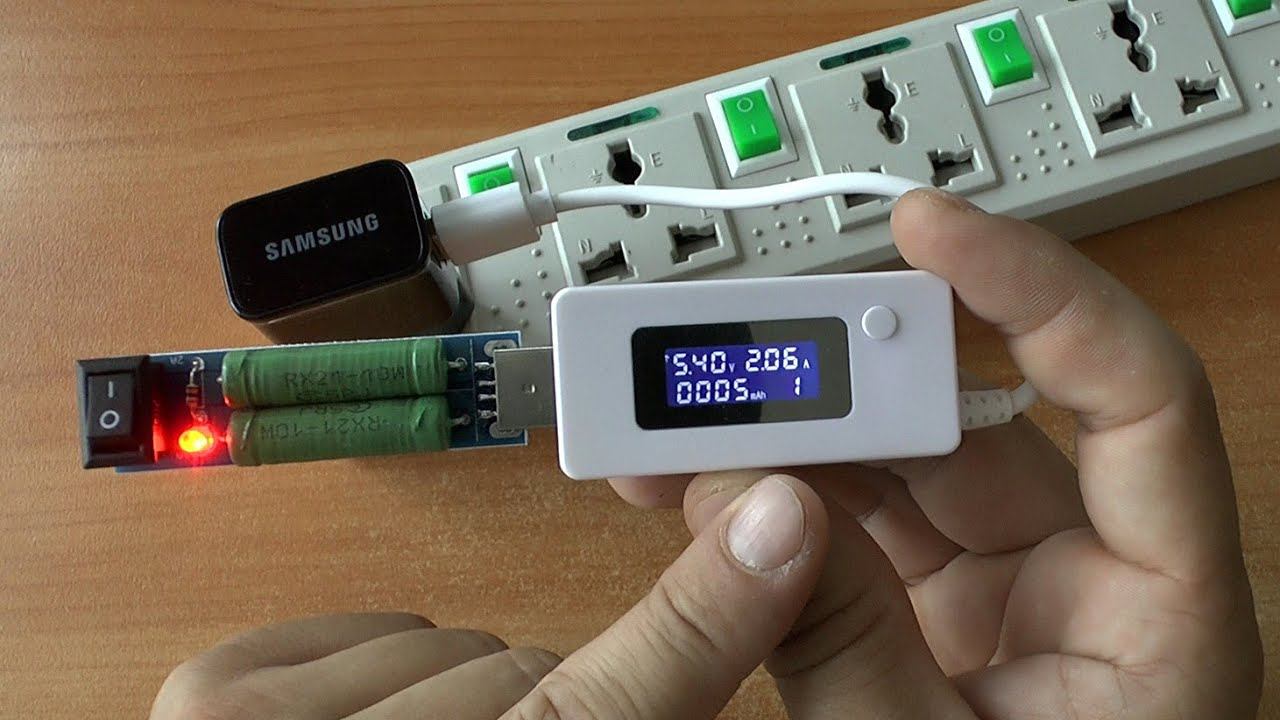 USB тестер и нагрузка в 2А смотреть онлайн