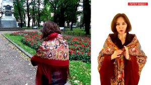 Павловопосадские платки Платок "Миндаль" Авторский колорит Художник Фадеева Валерия.