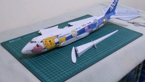 ANA(All Nippon Airways)Boeing 747-400 Pokémon Jet Papercraft-Paper model