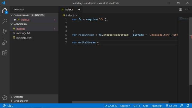 Node JS Tutorial - Piping the Streams