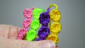Как связать шнурок пышными столбиками. Видеоурок по вязанию крючком