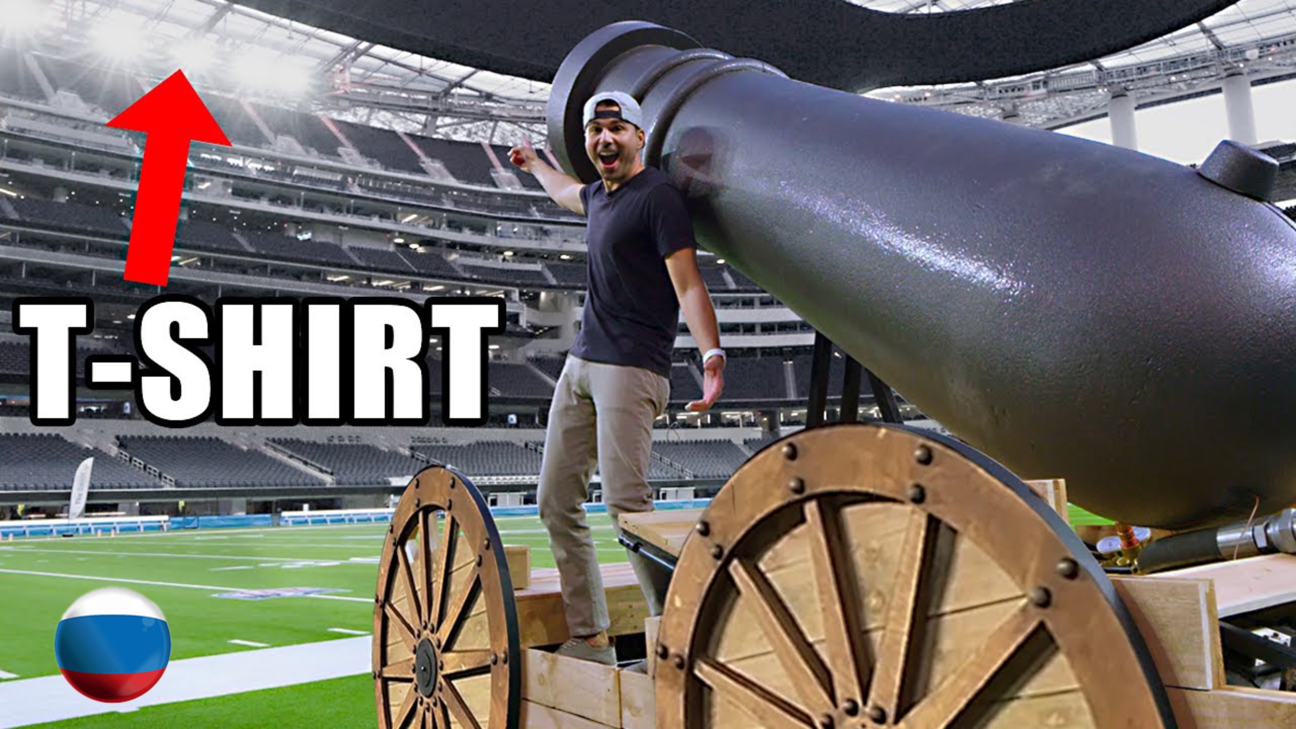 [Mark Rober] Самая Большая Пушка для Футболок в мире (пробивает крышу) [Марк Робер] смотреть онлайн