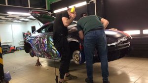 Нанесение пленки AUDI TTS 2face