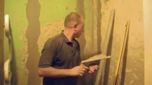 Облицовка плиткой ванной комнаты ч.3 (установка простых маяков)