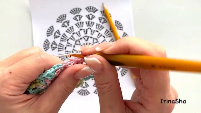 Салфетка крючком, подставка под горячее, кружку крючком смотреть онлайн