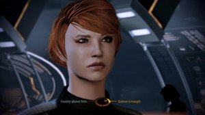 Mass Effect 2: M!Shep flirts with Kelly