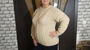 Свитер МЯТА в большом размере