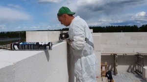 оконная перемычка из газоблока на клей-пене