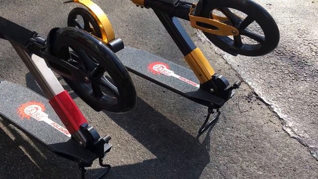 Самокат ORZ 230 200 с СУПЕР ПРОХОДИМЫМИ КОЛЁСАМИ И ДВУМЯ АМОРТИЗАТОРАМИ смотреть онлайн