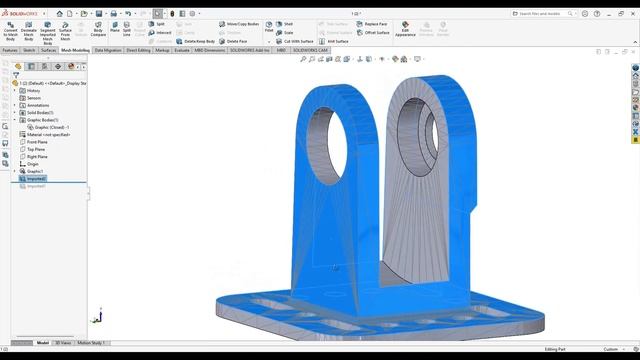 ✅ How to edit stl file in solidworks | Hybrid Modeling