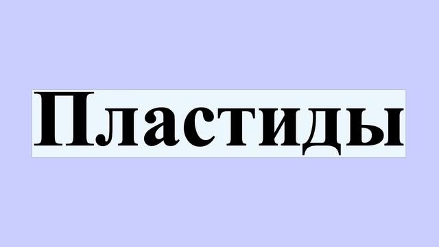 Пластиды