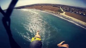 Мега полет на кайте. Kitesurfing 40m mega fly.