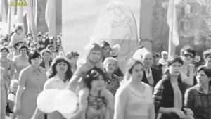 1982 год. Первомайская демонстрация в Тюмени.