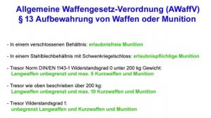 Aufbewahrung von Munition - ganz ausführlich !!!