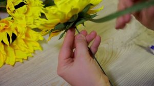 Подсолнух из фоамирана. Часть вторая