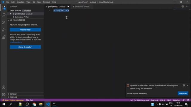 How to Set up Visual Studio Code (Python) смотреть онлайн