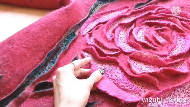 ПАЛЬТО ИЗ ВОЙЛОКА. ОБЗОР ГОТОВОГО ИЗДЕЛИЯ. РОЗА ИЗ ВОЙЛОКА. смотреть онлайн