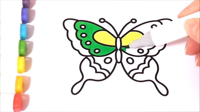 Бабочка Раскраска Как Рисовать Бабочку Рисуем Раскраски смотреть онлайн