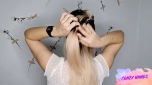 Видео. Прическа из хвостов наизнанку