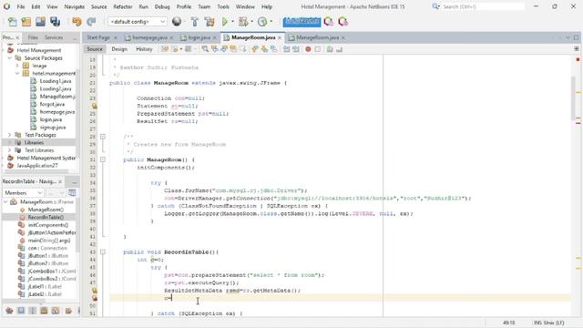 Hotel Management System Project in Java and MYSQL || Complete Project in one Video with Source Code