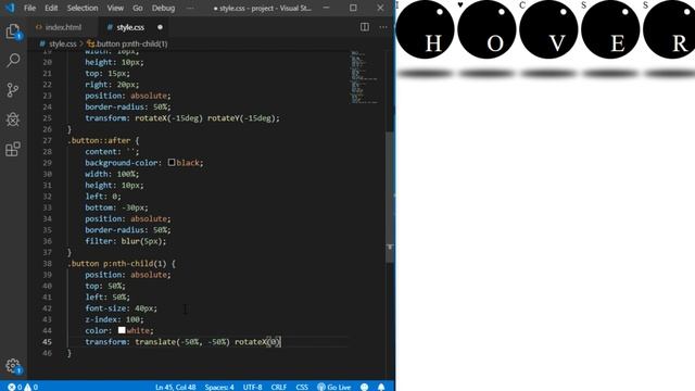 CSS 3D Effects | Floating Marbles Button Animations On Hover ( Using HTML & CSS3 & SVG filters)