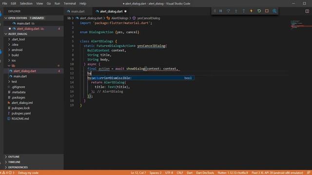 Flutter Widget | 20 | How to Display AlertDialog in Flutter | Global, ReUsable | Logout | Speed Cod