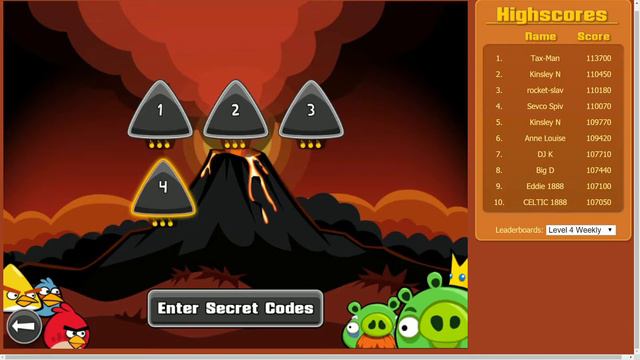 #bringback2012 Angry Birds Volcano All levels Walkthrough 3 Star Full HD 1080P60fps
