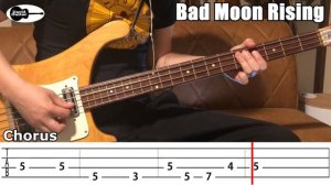 (Bass Tabs)Bad Moon Rising Creedence Clearwater Revival CCR
