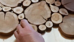 панно из спилов можжевельника