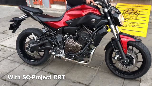 Yamaha MT 07 2016 sc project CRT / Fz07 sound exauhst смотреть онлайн