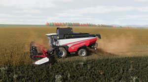 Farming Simulator 22 / Карта Кошмак / Уборка сои комбайном Ростсельмаш RSM161