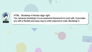 HTML : Bootstrap 4 Navbar align right