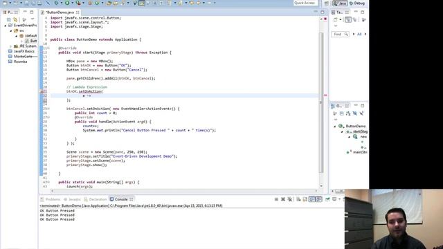 Reducing Anonymous Inner Classes with Lambda Expressions for JavaFX смотреть онлайн