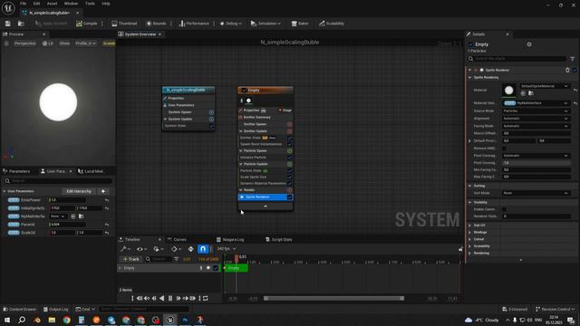 UE5 short tutorials: Очень простой баблик на ниагаре. Управление через параметры.
