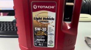 Масло моторное синтетика TOTACHI NIRO LV SN 5W30 4л, 19904