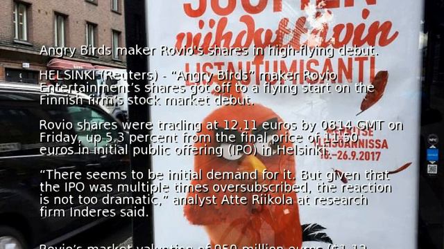 Angry Birds maker Rovio's shares in high-flying debut смотреть онлайн