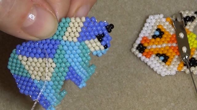 Как прикрепить застежку к броши из бисера смотреть онлайн