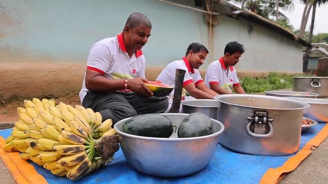 Mixed fruits salad preparing for village people | Fruit Salad | healthy fruit mixed salad