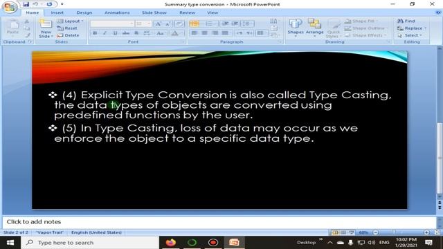 Summary Of Type Conversion In Python | Python 4 You | Lecture 179